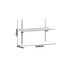 Commercial Stainless Steel Wall Shelf ECO - 1400x400mm - Single Tier