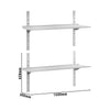 Półka naścienna ECO – 1500 x 300 mm – z 2 poziomami