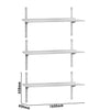 Półka naścienna ECO – 1600 x 400 mm – z 3 poziomami