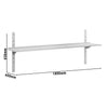 Commercial Stainless Steel Wall Shelf ECO - 1800x400mm - Single Tier