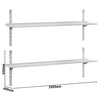 Półka naścienna ECO – 2000 x 400 mm – z 2 poziomami