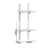 Półka naścienna ECO – 600 x 400 mm – z 2 poziomami