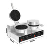 Commercial Waffle Maker - Double - Manual - 2.6kW - Shape: Round - Ø 180mm - plates with Teflon coating