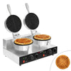Commercial Waffle Maker - Double - Manual - 2.6kW - Shape: Round - Ø 180mm - plates with Teflon coating