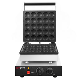 Gofrownica – pojedyncza – ręczna – 1,75 kW – kształt: kulki typu pancake – płyty z powłoką teflonową