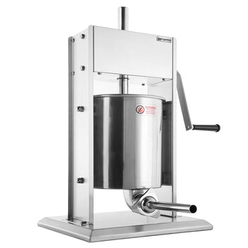 Manualna nadziewarka do kiełbasek & churro - 10 litrów - stal nierdzewna - włącznie z 4 nadziewarkami do kiełbasek & 3 przystawkami do churro - Prime Gastro