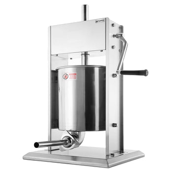 Manualna nadziewarka do kiełbasek & churro - 10 litrów - stal nierdzewna - włącznie z 4 nadziewarkami do kiełbasek & 3 przystawkami do churro - Prime Gastro