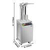 Hydraulic Sausage Filler - Vertical - 15L - 750W - Stainless Steel - incl. foot control & 3 sausage-filler nozzles