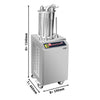 Nadziewarka do kiełbas – hydrauliczna – stal nierdzewna – 26 L – 1,1 kW – z 3 lejkami