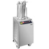 Nadziewarka do kiełbas – hydrauliczna – stal nierdzewna – 26 L – 1,1 kW – z 3 lejkami