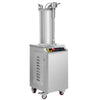 Nadziewarka do kiełbas – hydrauliczna – stal nierdzewna – 35 L – 1,5 kW – z 3 lejkami