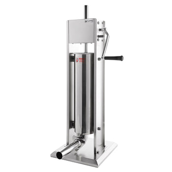 Manualna nadziewarka do kiełbasek & churro - 3 litry - stal nierdzewna - włącznie z 4 nadziewarkami do kiełbasek & 3 nasadkami do churro - Prime Gastro