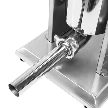 Manualna nadziewarka do kiełbasek & churro - 3 litry - stal nierdzewna - włącznie z 4 nadziewarkami do kiełbasek & 3 nasadkami do churro - Prime Gastro