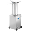 Nadziewarka do kiełbas – hydrauliczna – stal nierdzewna – 25 L – 560 W – z 4 lejkami