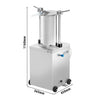 Nadziewarka do kiełbas – hydrauliczna – stal nierdzewna – 25 L – 560 W – z 4 lejkami