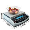 Verified kitchen scale – weighing surface: 300 x 235 mm – max. 6 kg – graduation: 2 g – digital