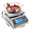 Digital Kitchen Scale / Trade Approved Scale - Capacity: 6kg - Graduation: 2g - Platform: 190x230mm - IP67 Waterproof