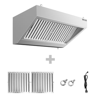 Okap ścienny - 1,0 m - z filtrem i lampą - Prime Gastro