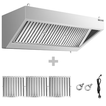 Okap ścienny - 1,4 m - z filtrem i lampą - Prime Gastro