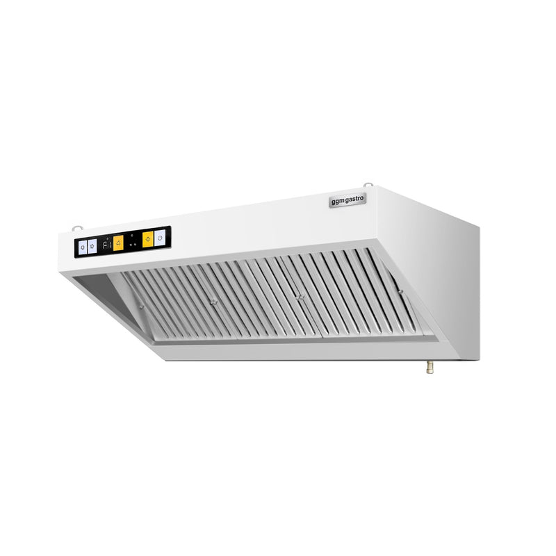 Okap ścienny z silnikiem – 1600 mm – regulator, filtr i oświetlenie