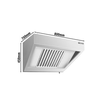 Okap ścienny 0,8 m - z filtrem i lampy - Prime Gastro