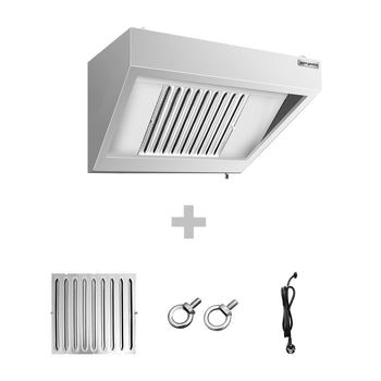 Okap ścienny 0,8 m - z filtrem i lampy - Prime Gastro