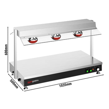 Płyta grzewcza - 1,5 kW - z 3 lampami grzewczymi - Prime Gastro