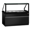 Lada grzewcza TORONTO - 1800mm - czarny front - dla 5x GN 1/1 - czarny blat granitowy