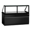 Hot Servery Counter TORONTO - 2100mm - black front - Bain Marie Top for 6x GN 1/1 - Black Granite Worktop