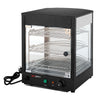 Commercial Heated Display Cabinet - 355mm - 800W - with 3 shelves - Black