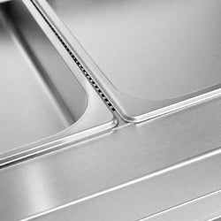 Witryna grzewcza – 1500 mm – 3,5 kW – na 4 pojemniki GN 1/1 – 2 półki – z oddzielnym sterowaniem