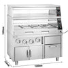 Witryna grzewcza z szafką dolną – 1500 mm – 3,5 kW – na 4 pojemniki GN 1/1 – 2 półki – z oddzielnym sterowaniem