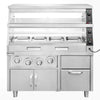 Witryna grzewcza z szafką dolną – 1500 mm – 3,5 kW – na 4 pojemniki GN 1/1 – 2 półki – z oddzielnym sterowaniem