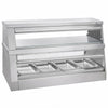 Witryna grzewcza – 1500 mm – 3,5 kW – na 4 pojemniki GN 1/1 – 2 półki – z oddzielnym sterowaniem