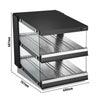 Komercjalna witryna grzewcza – 600 mm – 980 W – z 2 półkami – czarna