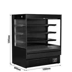 Witryna chłodnicza naścienna - 1200 mm - 390 litrów - z 3 półkami