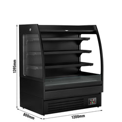 Witryna chłodnicza naścienna – 1200 mm – 380 litrów – z 3 półkami