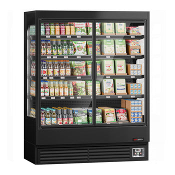 Naścienna szafa chłodnicza z izolowanymi drzwiami na zawiasach - 1585 mm - 693 l - z oświetleniem LED i 4 półkami - Prime Gastro