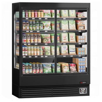 Naścienna szafa chłodnicza z izolowanymi drzwiami na zawiasach - 1585 mm - 693 l - z oświetleniem LED i 4 półkami - Prime Gastro