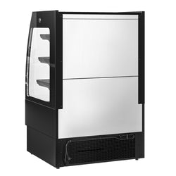Regał chłodniczy przyścienny otwarty Plug‑In - 900mm - 216L - z 3 półek - Czarny