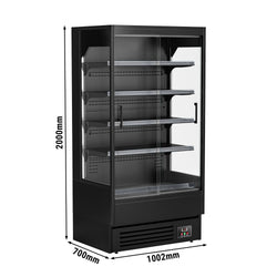 Witryna chłodnicza naścienna - 1002 mm - 440 litrów - z 2 szklanymi drzwiami przesuwnymi i 4 półkami