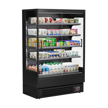 Naścienna szafa chłodnicza z drzwiami przesuwnymi - 1320 mm - 595 litrów - z oświetleniem LED i 4 półkami - Prime Gastro