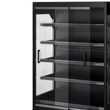 Naścienna szafa chłodnicza z drzwiami przesuwnymi - 1320 mm - 595 litrów - z oświetleniem LED i 4 półkami - Prime Gastro