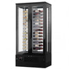Panoramic Commercial Wine Fridge - Black - Single Zone - 450L - max. 104 bottles