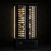 Panoramic Commercial Wine Fridge - Black - Single Zone - 450L - max. 104 bottles