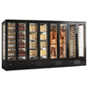 Commercial Panoramic Wine Fridge / Cheese Display Fridge - Stainless Steel - Single Zone - 450L - max. 128 bottles
