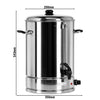 Catering Water Boiler & Mulled Wine Urn - 17L - 2.5kW - Adjustable Thermostat 30–110°C - Stainless Steel - with Dispensing Tap - Ideal for Mulled Wine