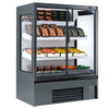 Commercial multideck display fridge - 1330mm - 569L - with 2 hinged glass doors & 2 shelves - Anthracite