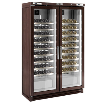 Chłodziarka do wina - prawdziwe drewno - 2 strefy klimatyczne - 700 litrów - maks. 210 butelek - Prime Gastro