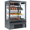 Commercial multideck display fridge - 1018mm - 278L - with 2 hinged glass doors & 2 shelves - Anthracite